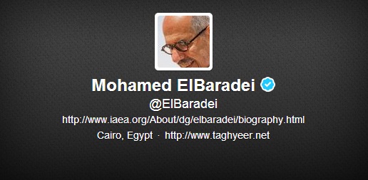 @ElBaradei (Mohamed ElBaradei) Twitter