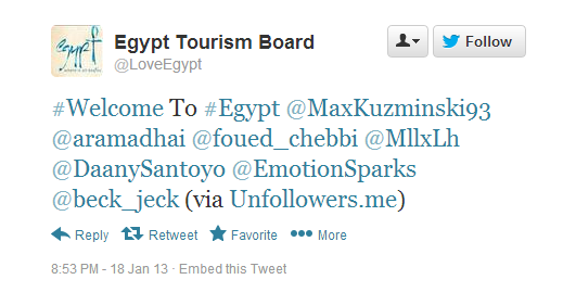 Tweets of #Egypt Tourism Board