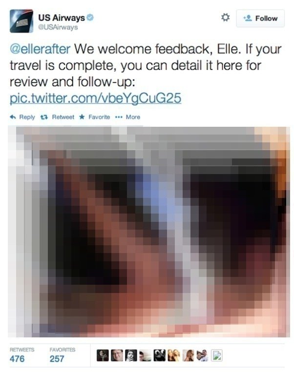 blurred US Airways Explains How It Accidentally Posted A Hardcore Pornographic Tweet