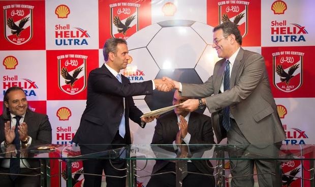 Shell Lubricants Egypt sign with the Board of Director of Al-Ahly Club a sponsorship contract for the first football team