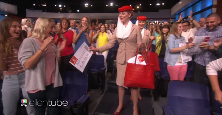 Emirates teams up with Ellen de Generes to send entire audience with free tickets to Dubai