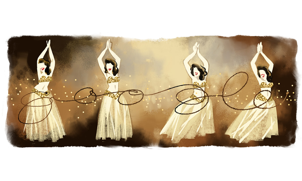 Google-Doodles-celebrates-Samia-Gamal’s-93rd-Birthday