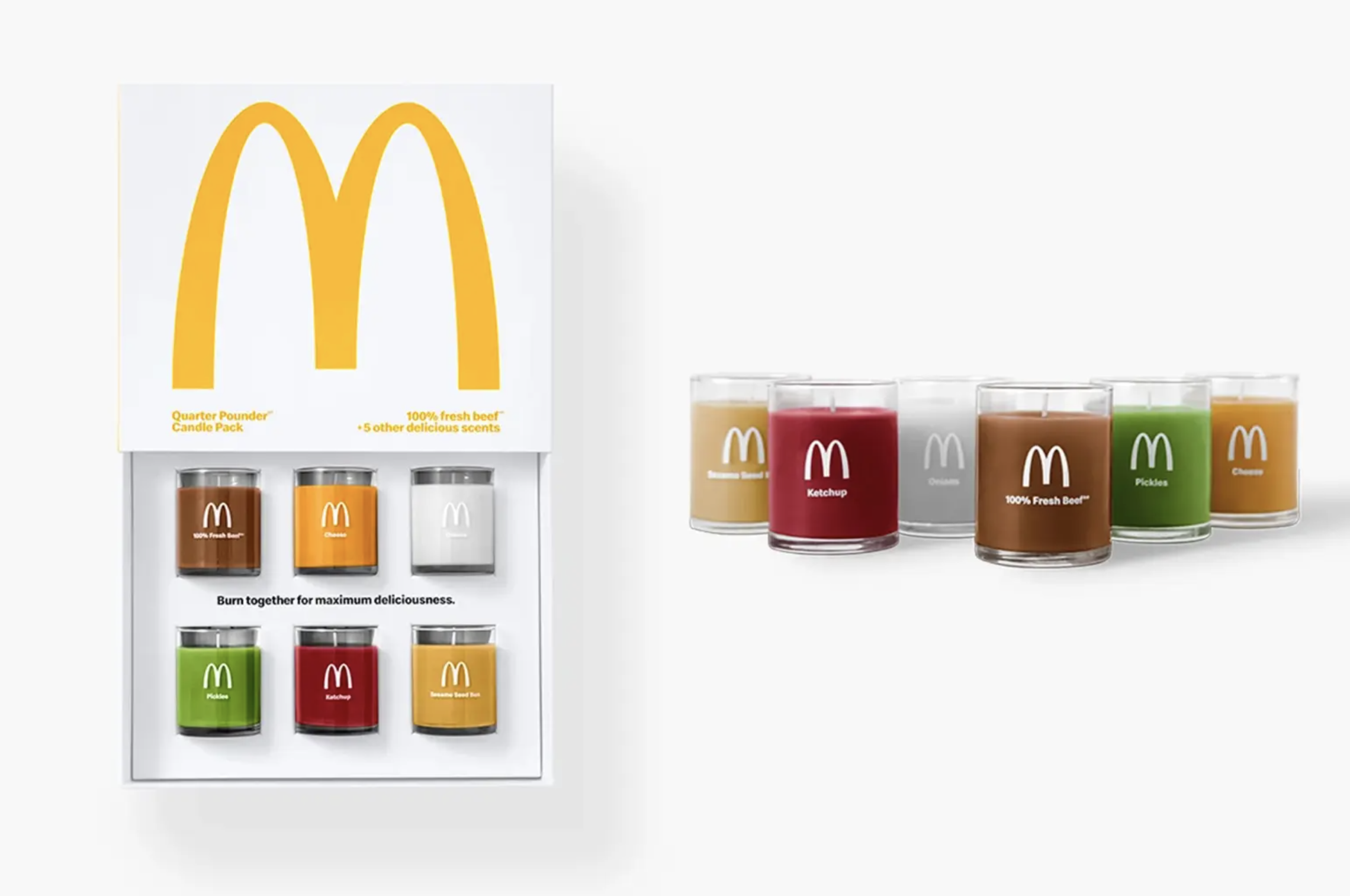 McDonald’s debuted a collection of “Quarter Pounder” scented candles as part of its Quarter Pounder Fan Club.